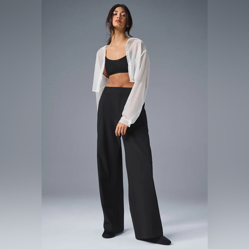ALO Yoga high waist pursuit, trouser regular length black size xxsmall
